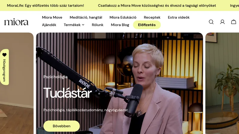 Homepage of the MioraLife Shopify store from Newleveldesign's portfolio