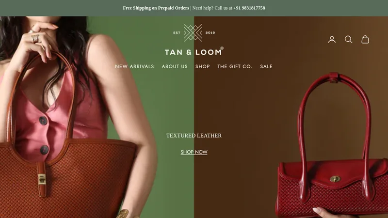 Tan & Loom | Premium Leather & Handloom Handbags for Women