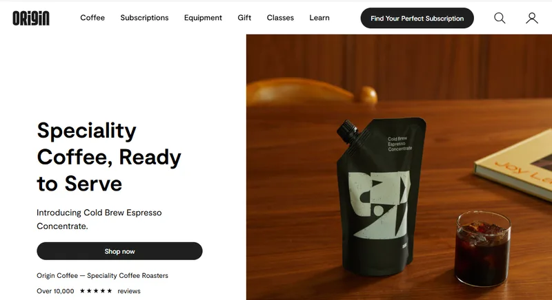 Origin Coffee - Custom Design, Training Booking & Coffee Subscription