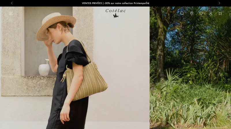 Homepage of the Cotélac Shopify Plus store, migrated from WSHOP by DATASOLUTION