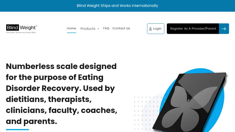 Homepage of the Blind Weight Shopify store built by Incredible Visibility