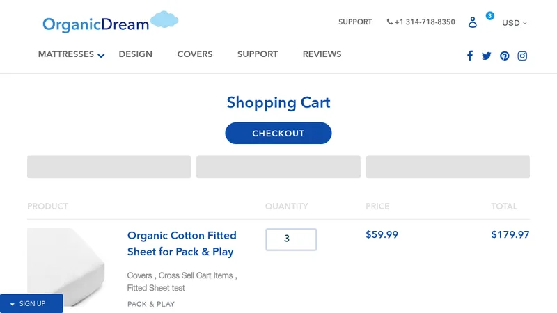 Online mattresses selling website