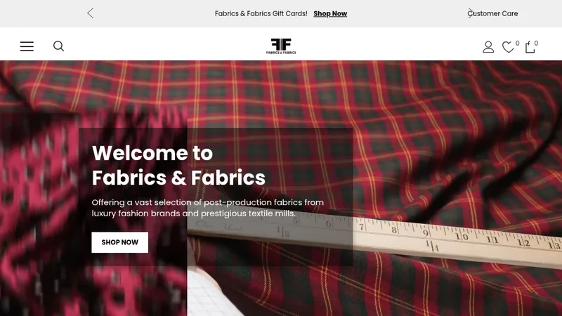 Fabrics & Fabrics Shopify Store Design and Development