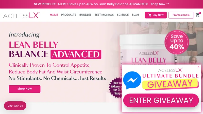 AgelessLX - Store redesign for a supplements and skincare brand