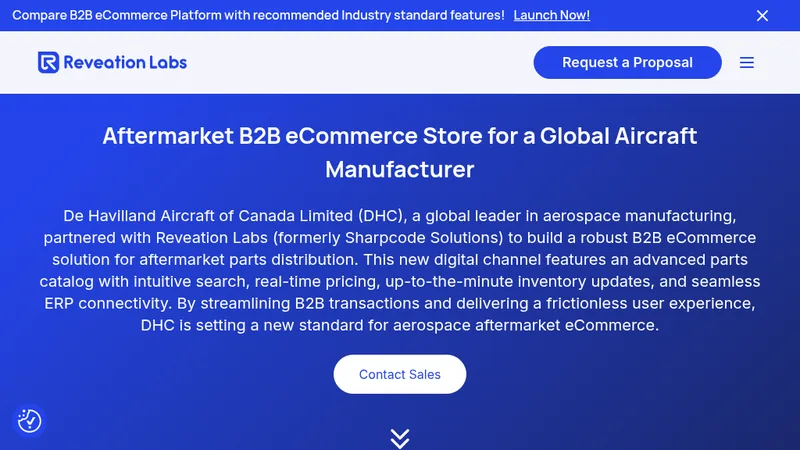 Aftermarket B2B eCommerce Store for a Global Aircraft Manufacturer