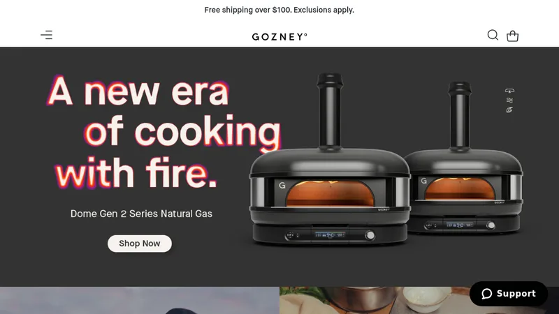 Homepage of the Gozney Shopify store, audited by Datmos