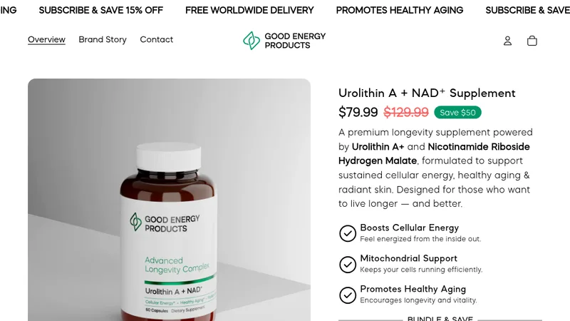 The Good Energy Products - Website Design & Set Up