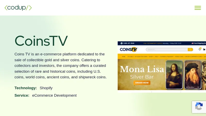 A truly custom user experience for customers of CoinsTV
