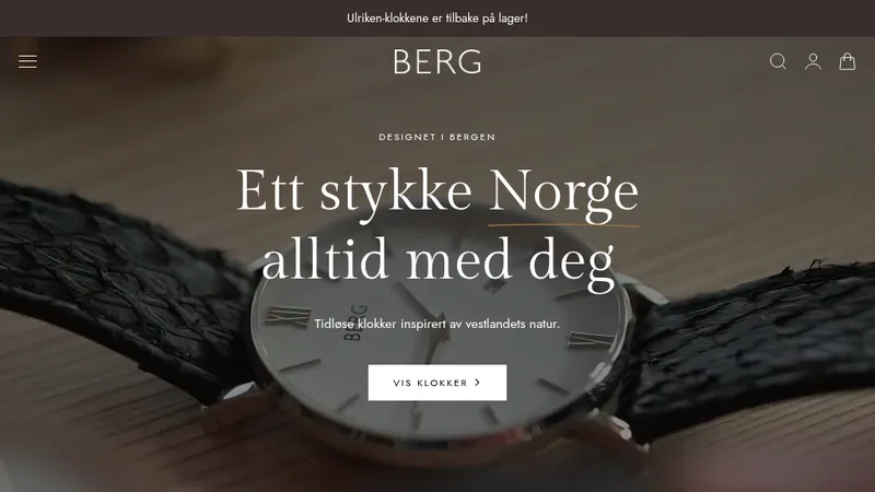Berg Watches | Redesign, Vipps & Bergen Brand Identity