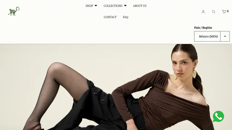 Homepage of the Sierra & Co women's fashion Shopify store, set up for international selling by OnSellOut
