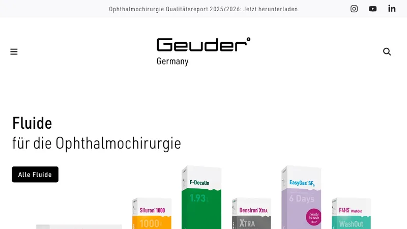 Schnelle Umsetzung von Shopify als B2B Portfolio Website – geuder.de
