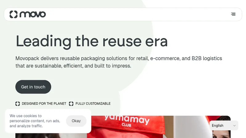 Movo Pack homepage; Swishtag built the brand's Shopify app and centralized cloud-based system