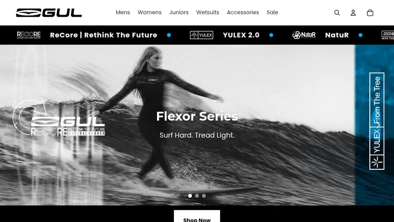 Homepage of the Gul Watersports Shopify Plus store migrated by GOLDFIELD PROJECTS LIMITED
