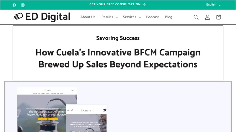 How Cuela's BFCM Campaign Brewed Up Sales Beyond Expectations