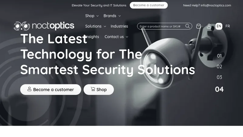 Noctoptics.com - B2B Website for Leading Security Equipment Provider