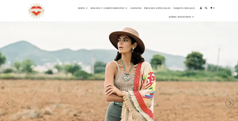 Web Shpify para la marca World Family Ibiza
