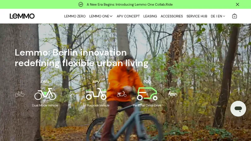 Homepage of the Lemmo e-bike Shopify store, with UX design and development by Adlink