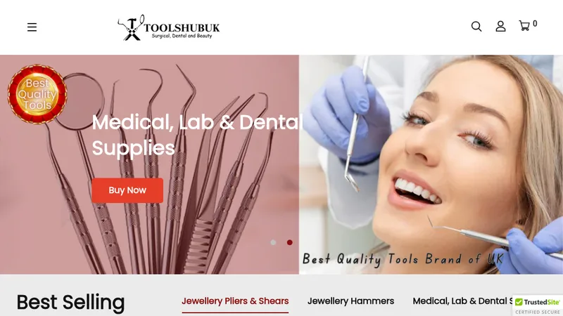 Shopify store of Jewelry tools in UK