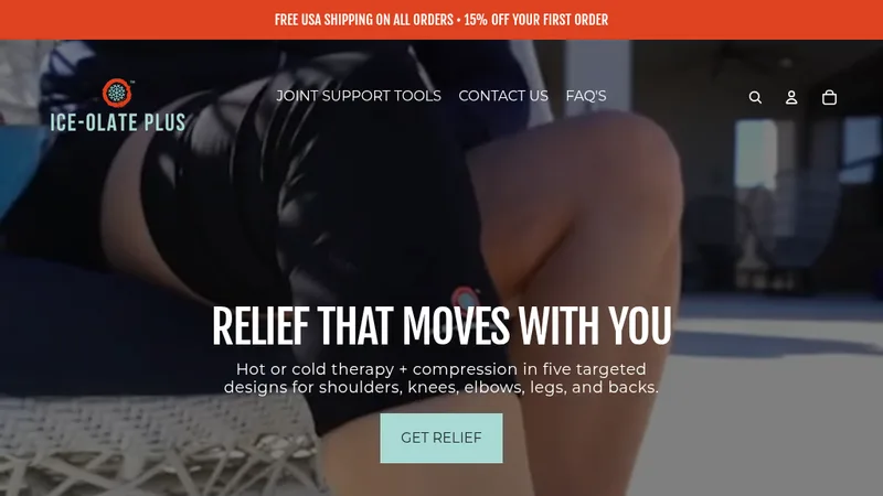 Homepage of the Ice-olate Plus Shopify store built by Michelle at Revamp'd