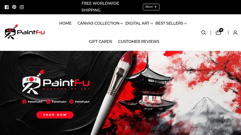 PaintFu - Print on Demand Shopify Store