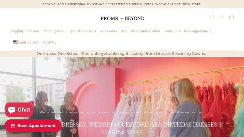 UK Prom Dresses & Evening Wear | Proms & Beyond Hertfordshire Boutique