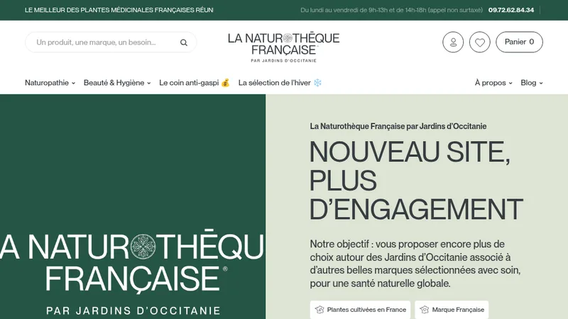Homepage of the Shopify store designed by Pam