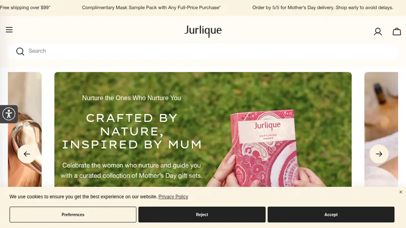 Homepage of the Jurlique Shopify store, migrated from Salesforce Commerce Cloud by Moustache Republic