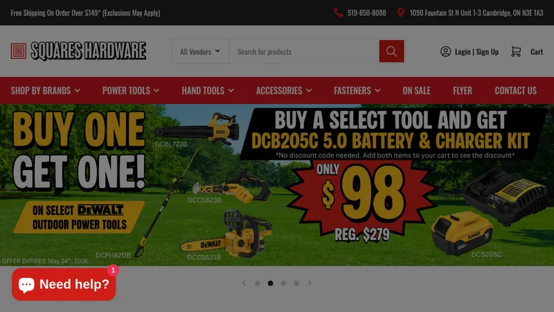 Squares Hardware | Headless Shopify Plus Store | Magento Migration