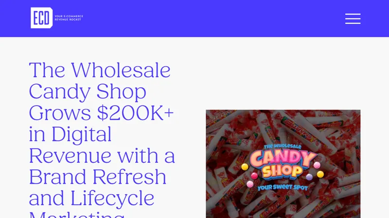 ECD Digital boosted The Wholesale Candy Shop's online sales