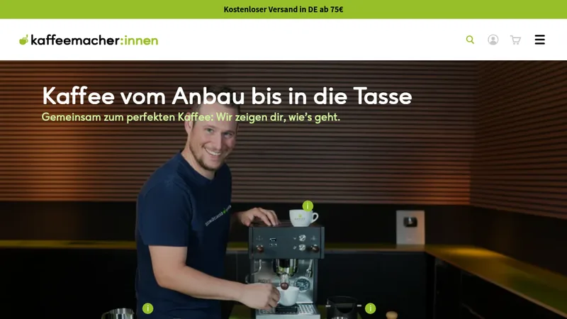 Kaffeemacher - Aufgeweckter Online Shop mit vielen Extras